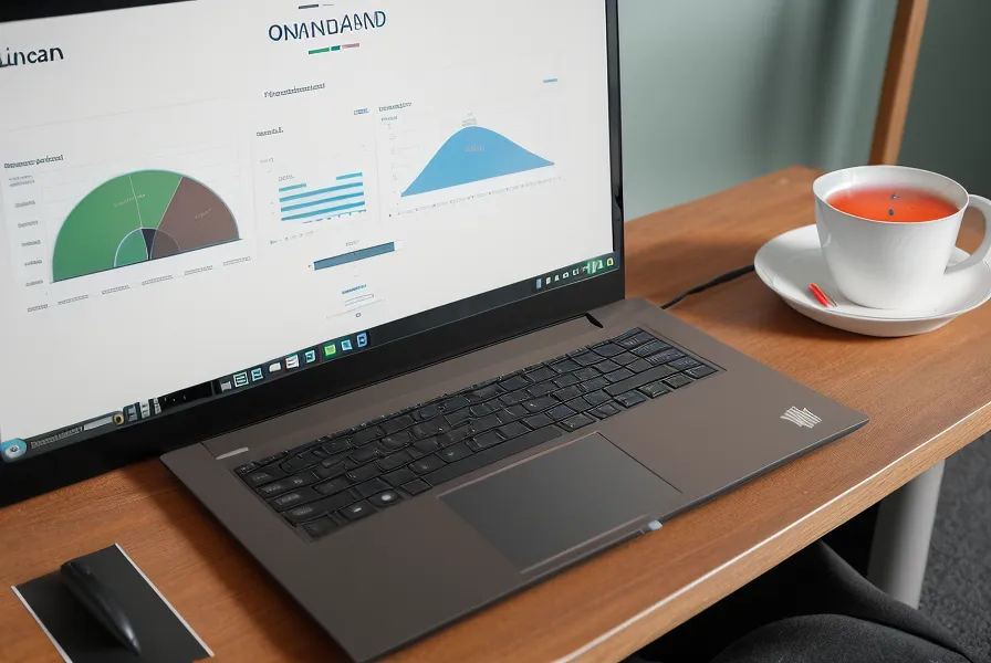 Webinar Funnel Dashboard mit Statistiken auf einem Laptop Bildschirm