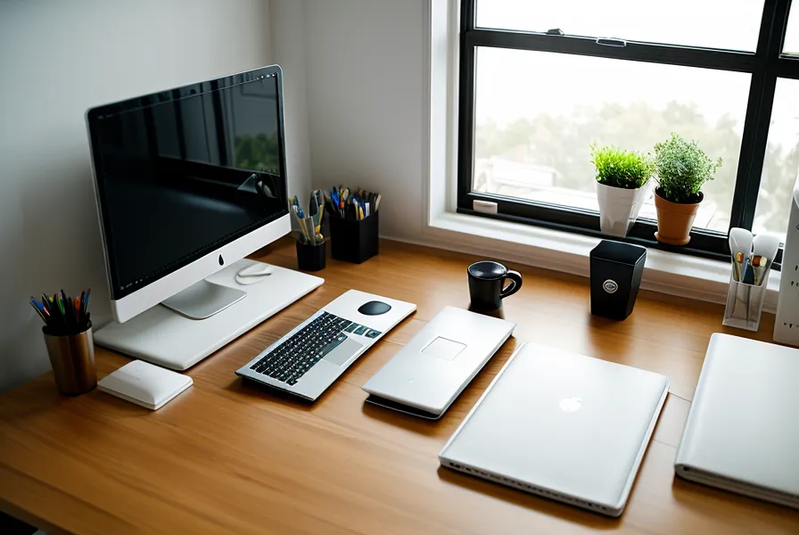Laptop mit einer Canva-PDF-Präsentation statt einer echten Landingpage für den Online-Kurs-Verkauf
