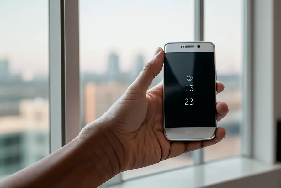 Ein Smartphone zeigt eine perfekt optimierte, puristische Landingpage für mobile Nutzer.
