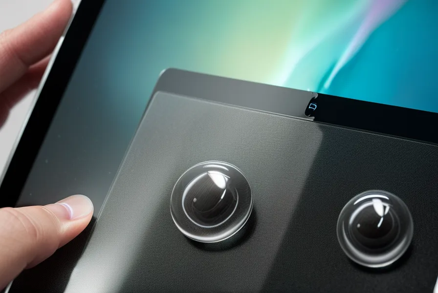 Ein Finger, der kurz davor ist, auf einen deutlichen Kaufen-Button auf einem Tablet zu klicken.