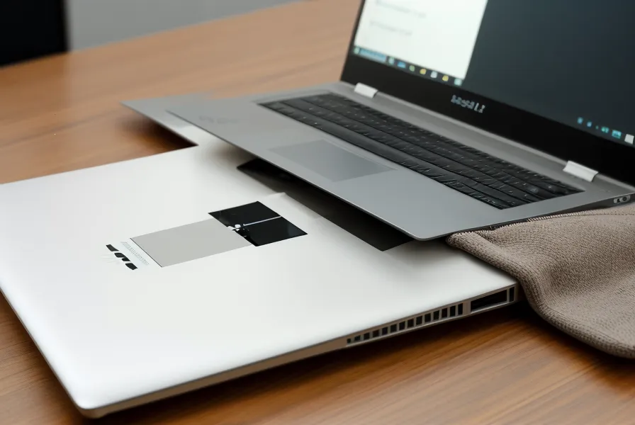 Nahaufnahme eines Landingpage-Editors auf einem Laptop-Bildschirm.
